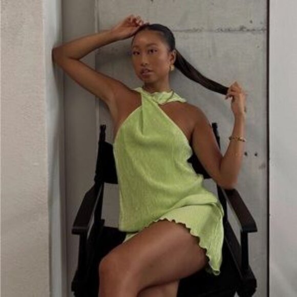 Song of Stylr - Pluto Mini Dress in sage green size 4 - Picture 2 of 8